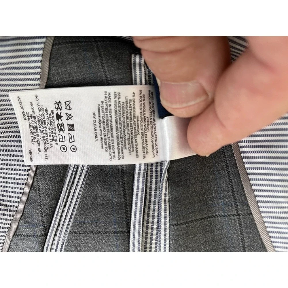 NWT Brooks Brothers Blazer Mens 41R Gray 2 Button Explorer Regent Fit Sport Coat